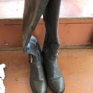 Grey Knee boots